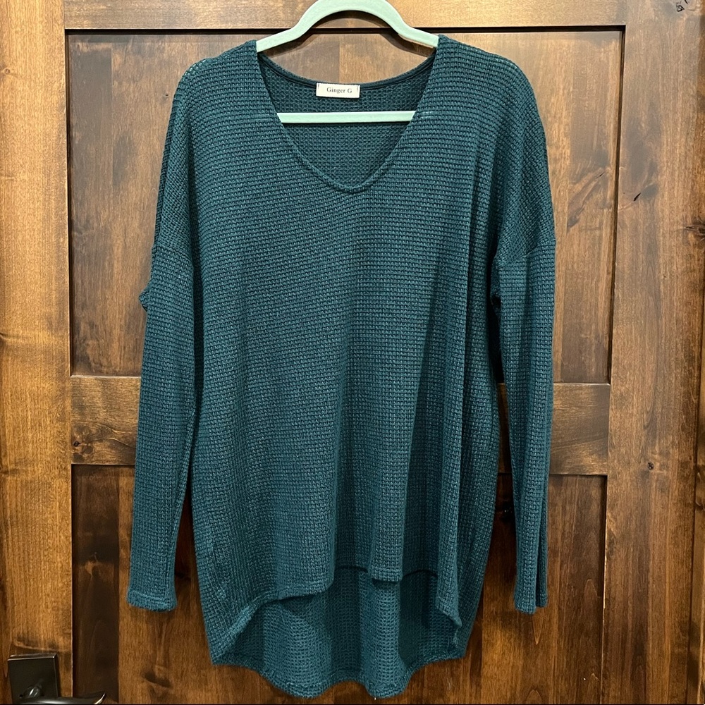Lightweight teal sweater